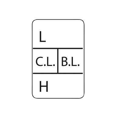 ETIQUETTES PLIOIRS - LARGEUR 1.6 A 2.4CM, SAUF DOUBLE LIGNE ET EVOLUTION (1X108)<BR>(Ref. 703101)