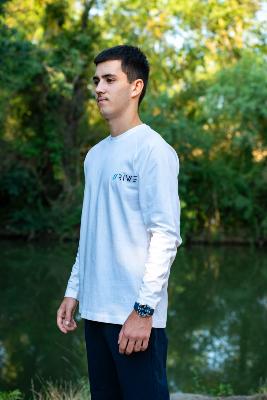 T-SHIRT LS WHITE M<BR>(Ref. RIV-249939-2)