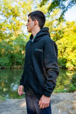 ZIP UP BLACK S<BR>(Ref. RIV-249931-1)
